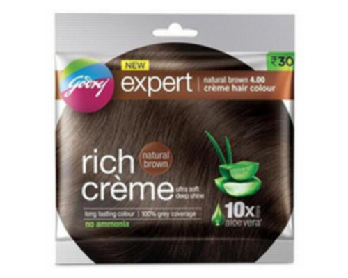 Godrej expert creme natural brown 4.0 hair color - 20 gm (0.7 oz)