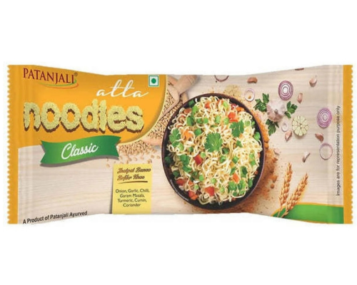 Pack of 4: patanjali atta noodles classic -healthy whole wheat noodles 240g(8.46oz)  shipped from us  export quality