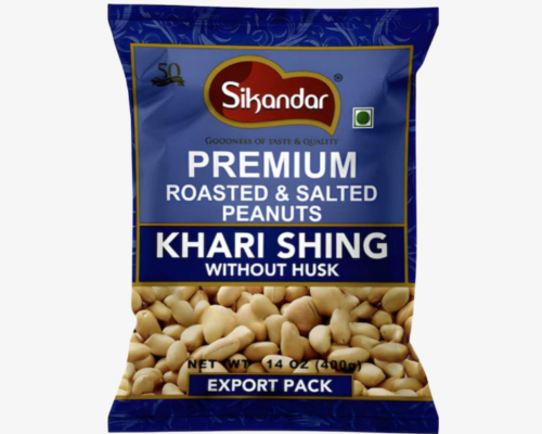 Sikandar premium roasted & salted peanuts no husk - 400 gm (14 oz)