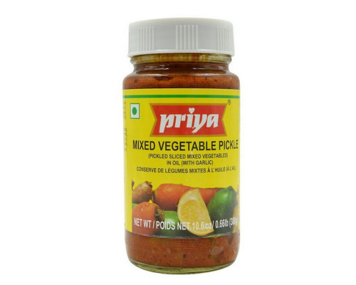 Priya mixed veg with garlic pickle - 300 gm (10.58 oz)