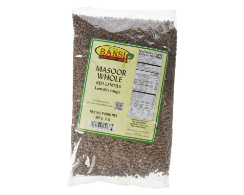 Bansi, masoor dal whole (red lentils), 907 grams(gm)