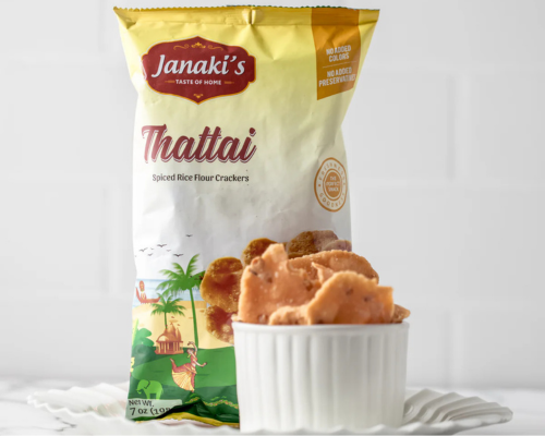 Janakis thattai spiced rice flour crackers - 200 gm (7 oz)