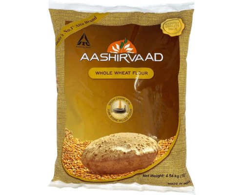 Aashirvaad whole wheat atta flour - 10 lb (4.5 kg)