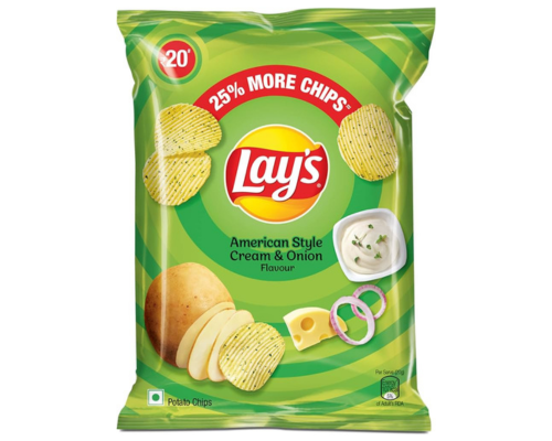 Lays american cream n onion chips 56 gm