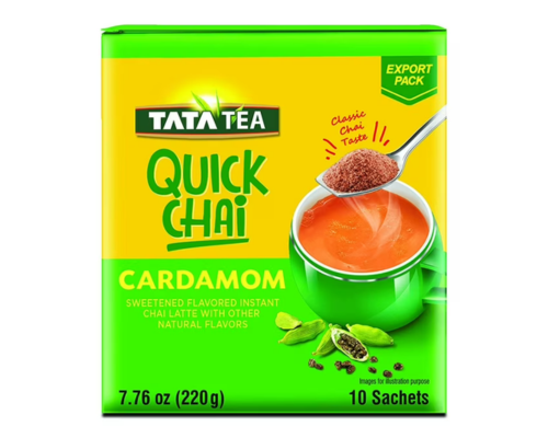 Tata tea quick chai cardamom 10 sachets - 220 grams (7.76oz)